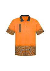 Mens Hi Vis Tracks Short Sleeve Polo-ZH300-syzmik